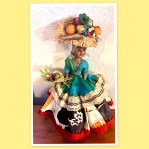 Vintage Handcrafted Jamaican Women Doll